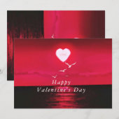 Romantische Sonnenuntergang-Liebe Valentinstag-Kar (Vorne/Hinten)