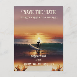 Romantische Sonnenuntergang mit tropischer Eleganz Postkarte