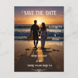 Romantische Sonnenuntergang mit tropischer Eleganz Postkarte