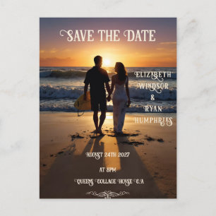 Romantische Sonnenuntergang mit tropischer Eleganz Postkarte