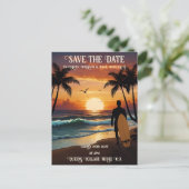 Romantische Sonnenuntergang mit tropischer Eleganz Postkarte (Stehend Vorderseite)