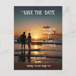 Romantische Sonnenuntergang mit tropischer Eleganz Postkarte