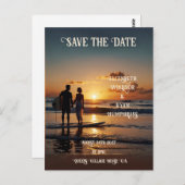 Romantische Sonnenuntergang mit tropischer Eleganz Postkarte (Vorne/Hinten)