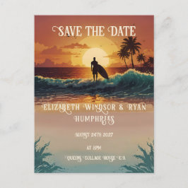 Romantische Sonnenuntergang mit tropischer Eleganz Postkarte