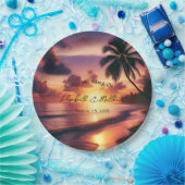 Romantische Sonnenuntergang Pappteller (Party)