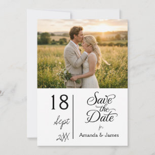 Romantische Sonnenuntergang Save-the-Date Hochzeit Einladung
