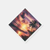Romantische Sonnenuntergang Serviette (Ecke)