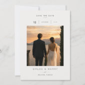 Romantische Sonnenuntergangs-Hochzeit Save The Dat Date (Vorderseite)