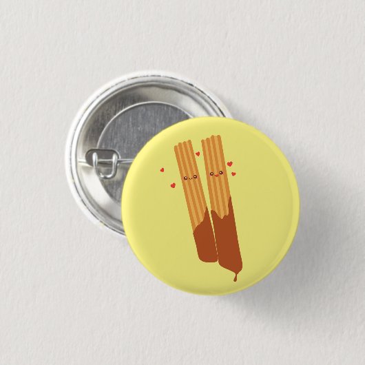 Romantische Spanische Churros mit Schokolade Button (Vorne & Hinten)