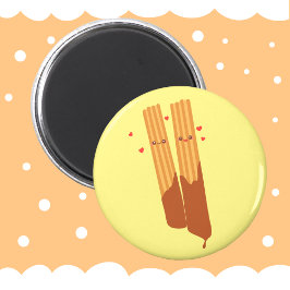 Romantische Spanische Churros mit Schokolade Magnet
