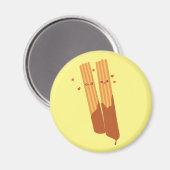 Romantische Spanische Churros mit Schokolade Magnet (Vorderseite/Rückseite)