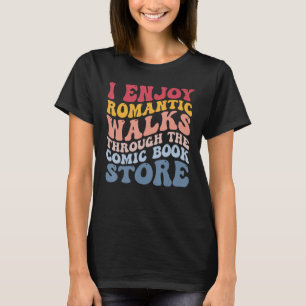 Romantische Spaziergänge Comic Buchladen Funny Col T-Shirt