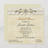Romantische Spitze-Brautparty-Einladung Einladung (Vorne/Hinten)