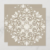 Romantische Spitze Einladung (Vorne/Hinten)