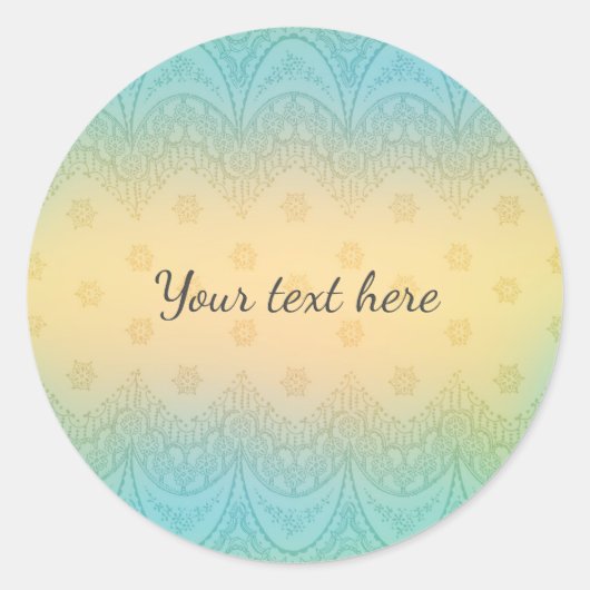 Romantische Spitze Runder Aufkleber (Vorderseite)