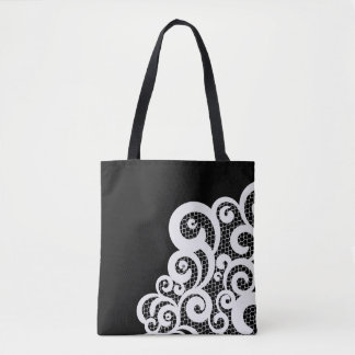 romantische Spitzedekorillustration Tasche