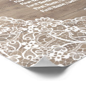 Romantische Spitzen-Lichter Hochzeitsskalender Poster (Ecke)