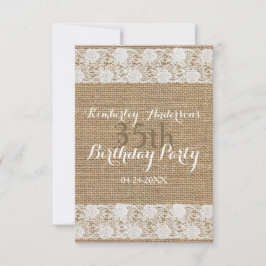 Romantische Spitzen und Burp 30. Geburtstag Party Einladung