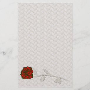 Romantische Spitzen und Rose Briefpapier