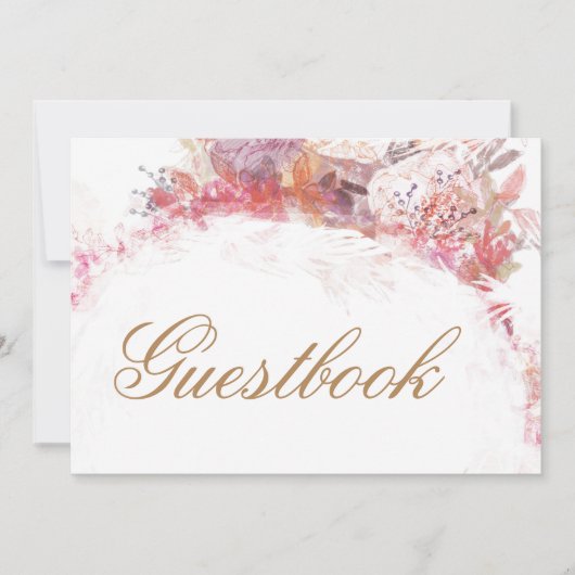 Romantische Spring Pink Blume Wedbook (Vorderseite)