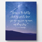 Romantische Stars Cummings Quote Tabletop Fotoplatte (Vorderseite)