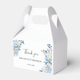 Romantische staubblaue Blumen Vielen Dank für Ihre Geschenkschachtel