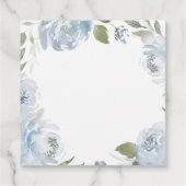 Romantische staubblaue Blütengrün danke Ihnen Hoch Geschenkanhänger (Rückseite)