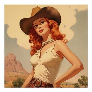 Romantische staubige Trails: Wild West Geflüster Poster