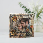 Romantische Steampunk-Personalisierte Hochzeit (Stehend Vorderseite)