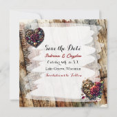 Romantische Steampunk-Personalisierte Hochzeit Save The Date (Rückseite)