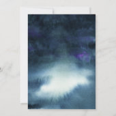 Romantische Sterne Navy Blue Silver Brautparty Einladung (Rückseite)