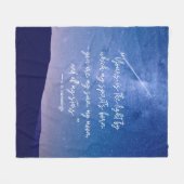 Romantische Sterne Zitat Fleecedecke (Vorderseite (Horizontal))