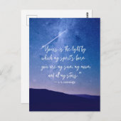 Romantische Sterne Zitat Postkarte (Vorne/Hinten)