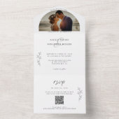 Romantische Stimmungs-QR-Codes Hochzeitsstifter Fo All In One Einladung (Innen Boden)