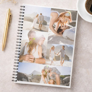 Romantische Strand-Fotocollage Notizblock