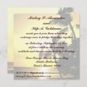 Romantische Strand-Hochzeits-Feier Einladung (Vorne/Hinten)