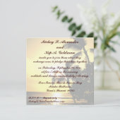 Romantische Strand-Hochzeits-Feier Einladung (Stehend Vorderseite)