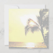 Romantische Strand-Hochzeits-Feier Einladung (Rückseite)