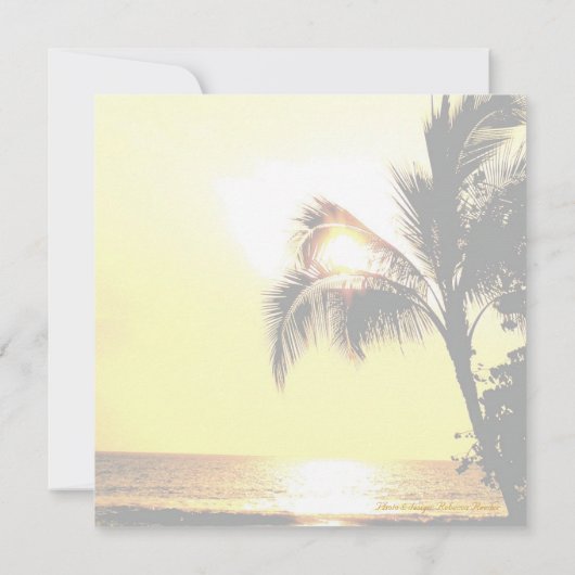 Romantische Strand-Hochzeits-Feier Einladung (Rückseite)