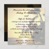 Romantische Strand-Hochzeits-Feier Einladung (Vorne/Hinten)