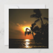 Romantische Strand-Hochzeits-Feier Einladung (Rückseite)