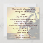 Romantische Strand-Hochzeits-Feier Einladung (Vorderseite)