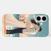 Romantische Strandhochzeit - Braut und Bräutigam i Case-Mate iPhone Hülle (Rückseite (Horizontal))