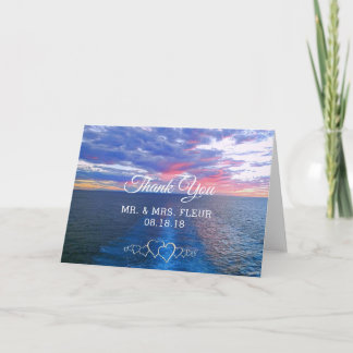 Romantische Strandhochzeit Danke Ocean Sunset