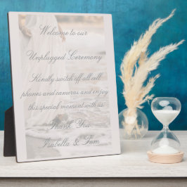 Romantische Strandhochzeit ohne Elektronik Zeremon Fotoplatte