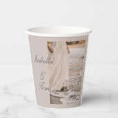 Romantische Strandhochzeit Personalisiert  Pappbecher (Vorderseite)