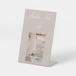 Romantische Strandhochzeit Tischnummer am Meer Sockelschild
