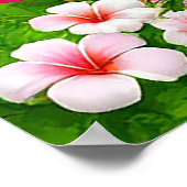 Romantische Strandszene mit Blumenbogen Poster (Ecke)