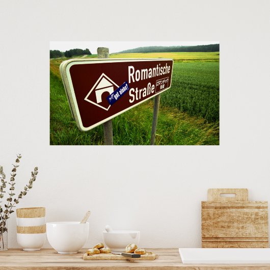 Romantische Straße Aloha Poster (Küche)