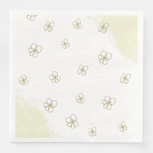 Romantische Streuung der Blume Serviette (Vorderseite)